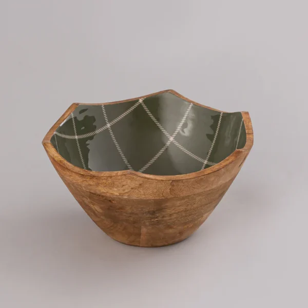 Round-Shaped Wooden Bowl